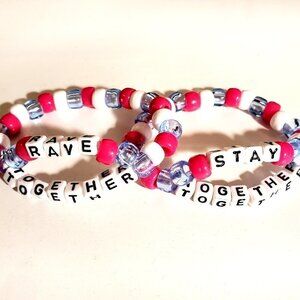 Rave Together Stay Together Couples Kandi Bracelet Set